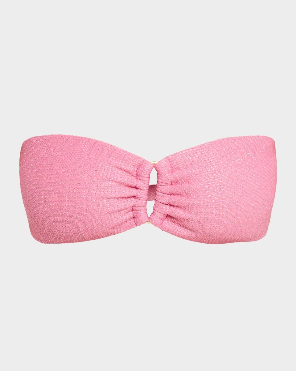 Glitter Detailed Bandeau Bikini Top